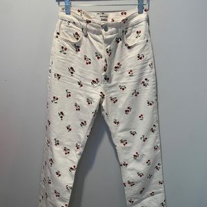 reformation cherry jeans